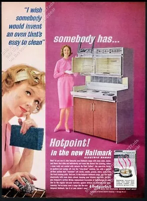 1963 Hotpoint Hallmark Electric Range Double Oven Stove Photo Vintage Print Ad • $9.99