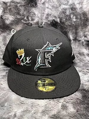 Florida Marlins New Era Black 2x World Series Champions Cooperstown Hat 7 3/4 • $44.99
