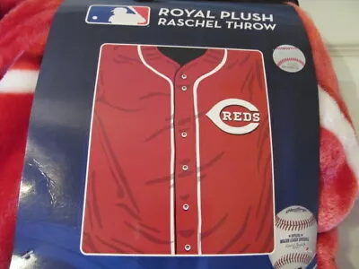 Northwest MLB Royal Plush Raschel Throw Cincinnati Reds Jersey 50  X 60  • $17.95