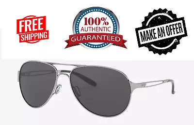 Oakley Womens Caveat Oo4054-02 Silver Gray Aviator Sunglasses 100% Authentic • $66.95