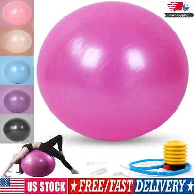 $16.88 • Buy 26  65cm Yoga Ball Exercise Anti Burst Fitness Balance Workout Stability W/ Pump