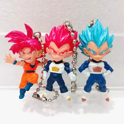 Bandai Dragon Ball UDM Keychain Vegeta Blue God Goku Figure Toy PI AB731 • $12.99