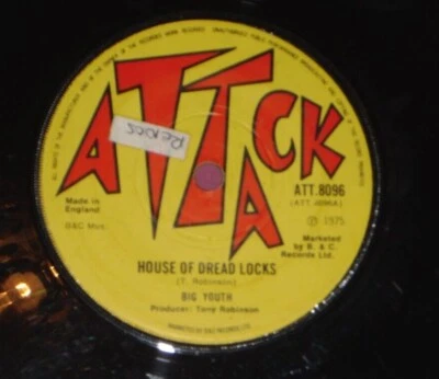 £13.99 • Buy Big Youth - House Of Dreadlocks - 1975 Attack Label - London - Att - 8096 A