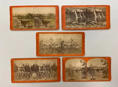 Lot Of 5 H. T. Anthony & Co. Stereoviews Broadway NY Series Catskills Erie RR • $50