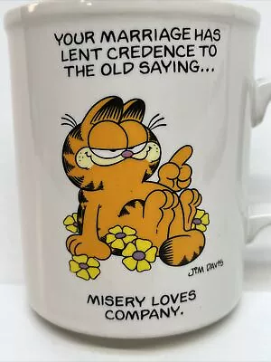 Vintage Garfield 1978  Happy Anniversary ￼ceramic Coffe Cup Jim-davis • $20