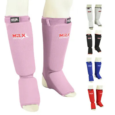 MMA Shin Protector Pads MRX Muay Thai Instep Leg Guards Training Kick Boxing • $16.99