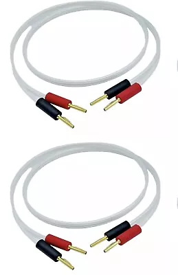 2 X 10m QED Silver Anniversary XT Speaker Cable AirLoc Terminated 4mm G/P Plugs • £154.99