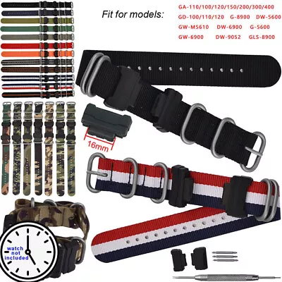 Camo Sports Nylon Watch Band For G8900 DW5600 GA-110 DW-5600 9052 GW-6900 Strap • $21.04