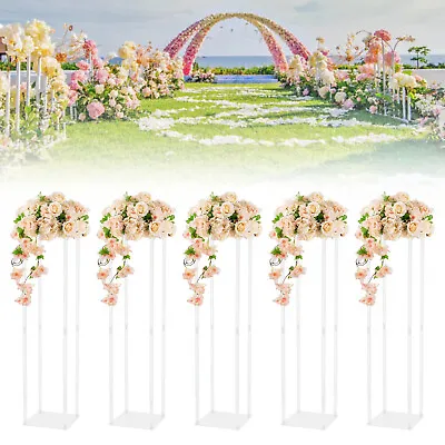 5pcs Wedding Flower Stand Acrylic Pillar Vase Stand Party Centerpiece  Decor • $159.60