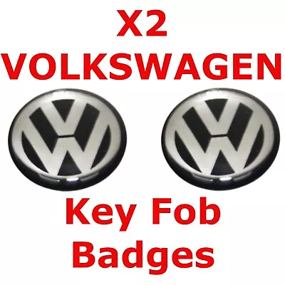 £5.99 • Buy 2 X Key Fob Emblem Logo Sticker Badge For VW Up Eos Tiguan Beetle Touareg 14mm