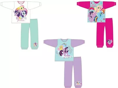 Girls My Little Pony Pyjamas Kids Nightwear 12 Months To 5 Years Pink White • £6.99