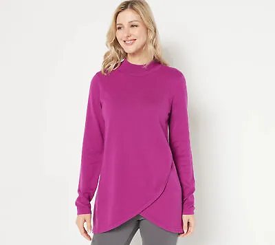 Studio Park X Jayne Brown Mockneck Crossover Sweater Plum XS New • $14.99