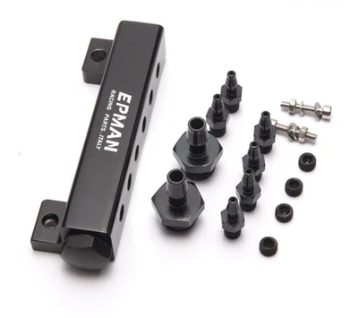 $39.99 • Buy 1/8  NPT 6 Port Vacuum Manifold Kit Fit Turbo Boost Block Intake Manifold
