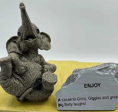 Rare The Herd Elephant Figurine Sculpture #3157 Martha Carey Enjoy Laughing • $43.95
