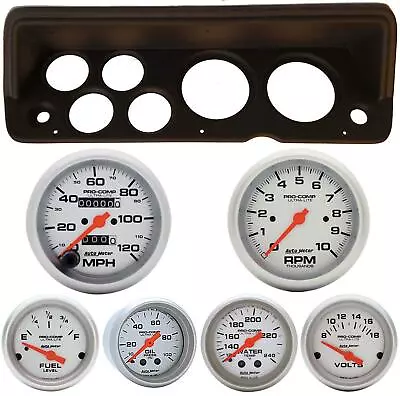 70-76 Mopar A Body Black Dash Carrier W/ Auto Meter Ultra Lite Mechanical Gauges • $989.95