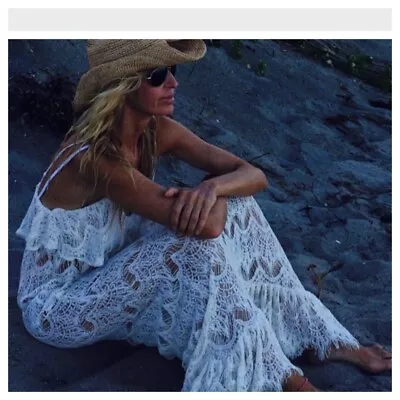 Melissa Odabash  BNWT **BLACK** Jamie Lace Cover-up Maxi Beach Dress Small 8 10 • £39.99