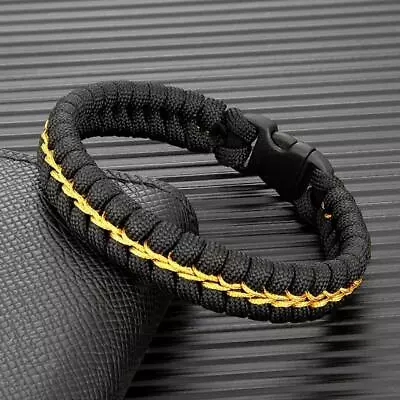 Creative Design Handmade Paracord Survival Bracelet Plastic Buckle Outdoo • $10.99