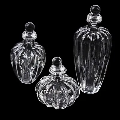 1/12 Scale Dollhouse Miniatures Handmade Clear Glass Bottle Lid Accessories 3PC • $10.66