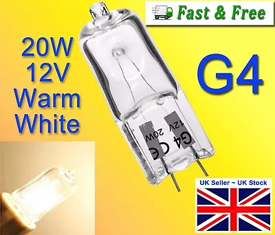 £1.50 • Buy G4Halogen Light Bulbs Clear Glass Capsule 12V 20W Watts Dimmable Long Life G4