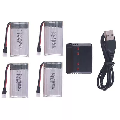 4x 650mAh 3.7V Lipo Battery W/Charger For Syma X5C X5SC X5SW RC Drone Quadcopter • £16.14