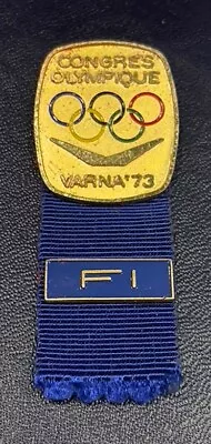 1973 IOC Varna Czech Olympic Congress IOC Session Badge Very Good  CONDITION • $49.99