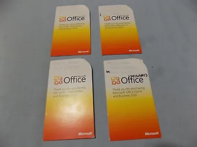£80 • Buy 4 X Microsoft Office Home And Business 2010 Product Key Card  (X16-71619-01) 