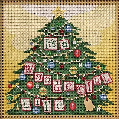 MILL HILL Buttons Beads Kit Counted Cross Stitch ITS A WONDERFUL LIFE Christmas • $11.75