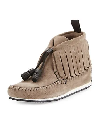 Rag & Bone Women's Taupe  Ghita Leather & Suede Moccasin Ankle Boots Size 5 • $98