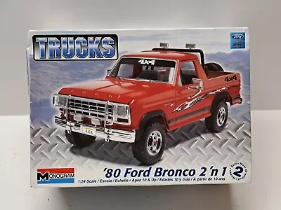 Monogram 1980 Ford Bronco 2'n 1 Toy Model Kit #7214 Sealed Baggies NIP  • $33.84