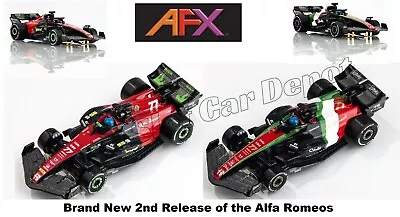 AFX '23 Alfa Romeo F1 Spa & Monza #77 & #77 HO Slot Car Formula's 22080 22081 • $85.95