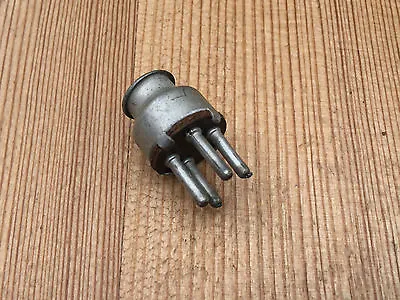 One Vintage TANNOY 4 Pin Speaker Plug Silver Red Gold HPD (264646) • £9.50