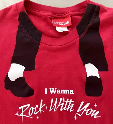 Vintage Michael Jackson  I Wanna Rock With You   Red T-Shirt  Medium • $5.99