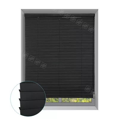 Single Touch Corded 1 Inch Mini Blind In Black Choose Size Customize- S • $61.99