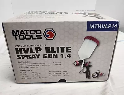 Matco Mthvlp14 Hvlp Elite Spray Gun 1.4mm • $385