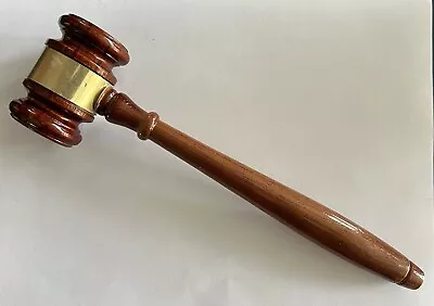 Vintage Antique Auctioneer Judge 10’’ Wooden Gavel Mallet~Hand Tooled • $17
