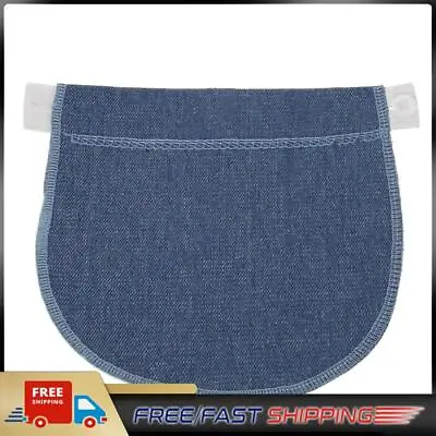 Maternity Pregnancy Adjustable Elastic Belt Pants Extend Button (Deep Blue) • £3.11
