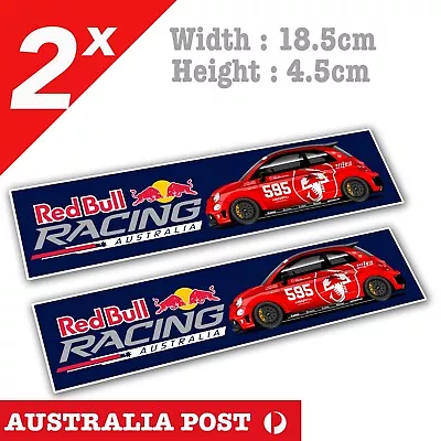 RED BULL Racing Australia ABARTH 595 Red  Turbo Racing Abarth Fiat  Sticker • $7.90