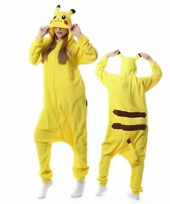 $31.95 • Buy Adult Kids Olaf Fluro Onesie Unicorn Animal Pikachu Unisex Costume Sleepwear