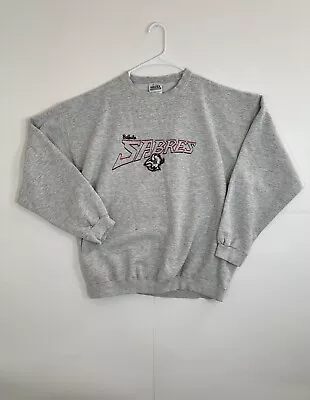 Vintage Buffalo Sabres Sweatshirt Goathead Tultex XLarge 90s Hockey NHL Crewneck • $59.99