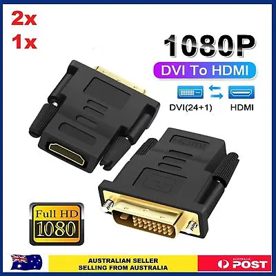 $3.69 • Buy DVI To HDMI Adapter Female Converter D Male Dual Link Socket Cable HDTV Plug