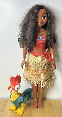 Disney Princess My Size Moana Doll Life Size Jointed Posable 32  & Heihei • $50