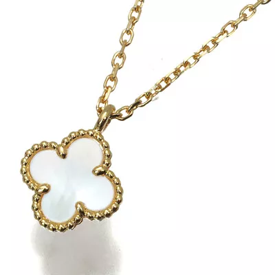 Auth Van Cleef & Arpels Necklace Sweet Alhambra Mother Of Pearl 18K Yellow Gold • $1583.89