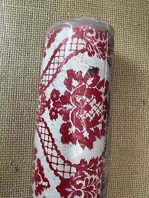 £39.28 • Buy Vtg Wall Paper NOS 60s 70s MCM Home Decor Red & White Prepasted SEE PICS