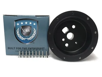 VSW 9-Bolt Black Steering Wheel Hub Adapter 69-89 GM Ididit Non Tele Columns • $87.99