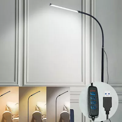 LED Floor Standing Lamp Dimable Warm Cool Day Light Adjustable Work Reading Room • £18.04