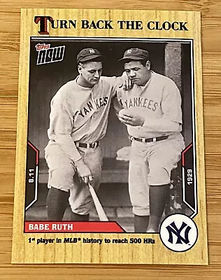 MLB RECORD: Babe Ruth New York Yankees 8/11/29 1st Player To Reach 500 HRs • $4.99