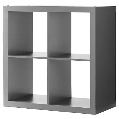 4 Cube Storage Organizer Book Shelf Case Album Display Cabinet Office Grey Gray • $60.87