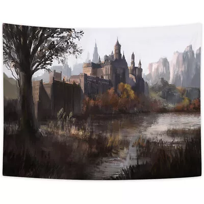 Tapestry Medieval Gothic Castle Wall Hanging Art Fabric Posters Anime Room Decor • $16.50