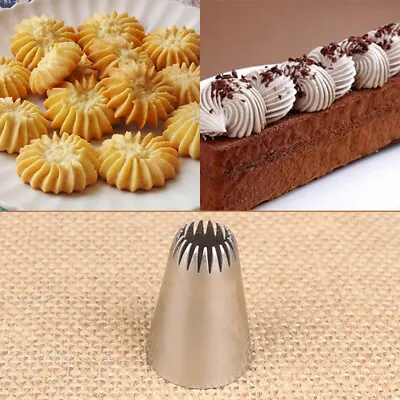 19 Teeth Cookies Nozzle Biscuits Cake Icing Cream Piping Tip Baking Tool #195 • £3.11