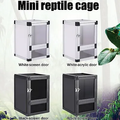 $27.99 • Buy Mini Reptile Cage Small Habitat Air Cage Perfect For Frogs, Lizards, Chameleons